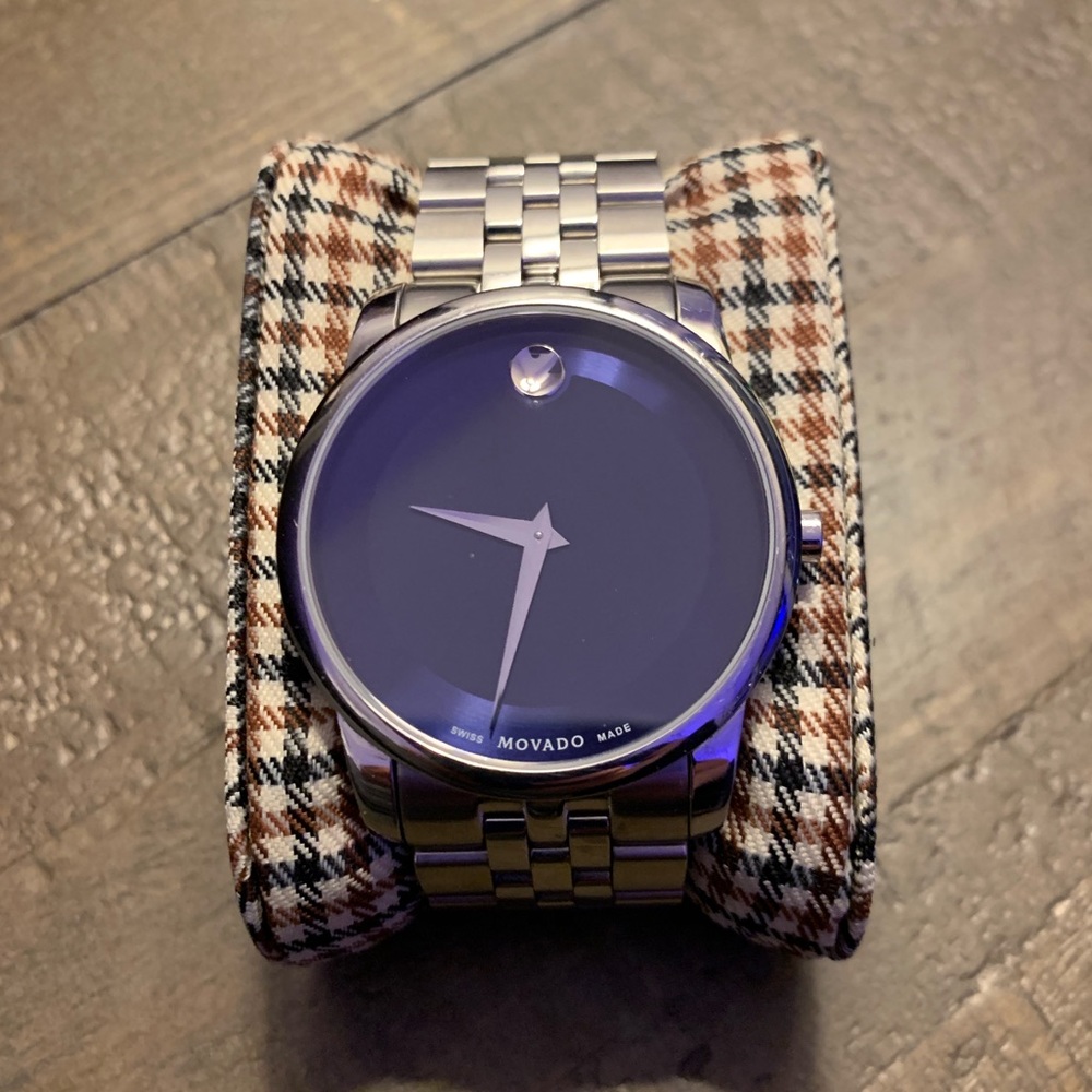 Movado Blue Classic Museum Stainless Steel Watch